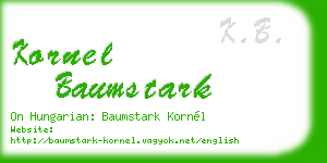 kornel baumstark business card